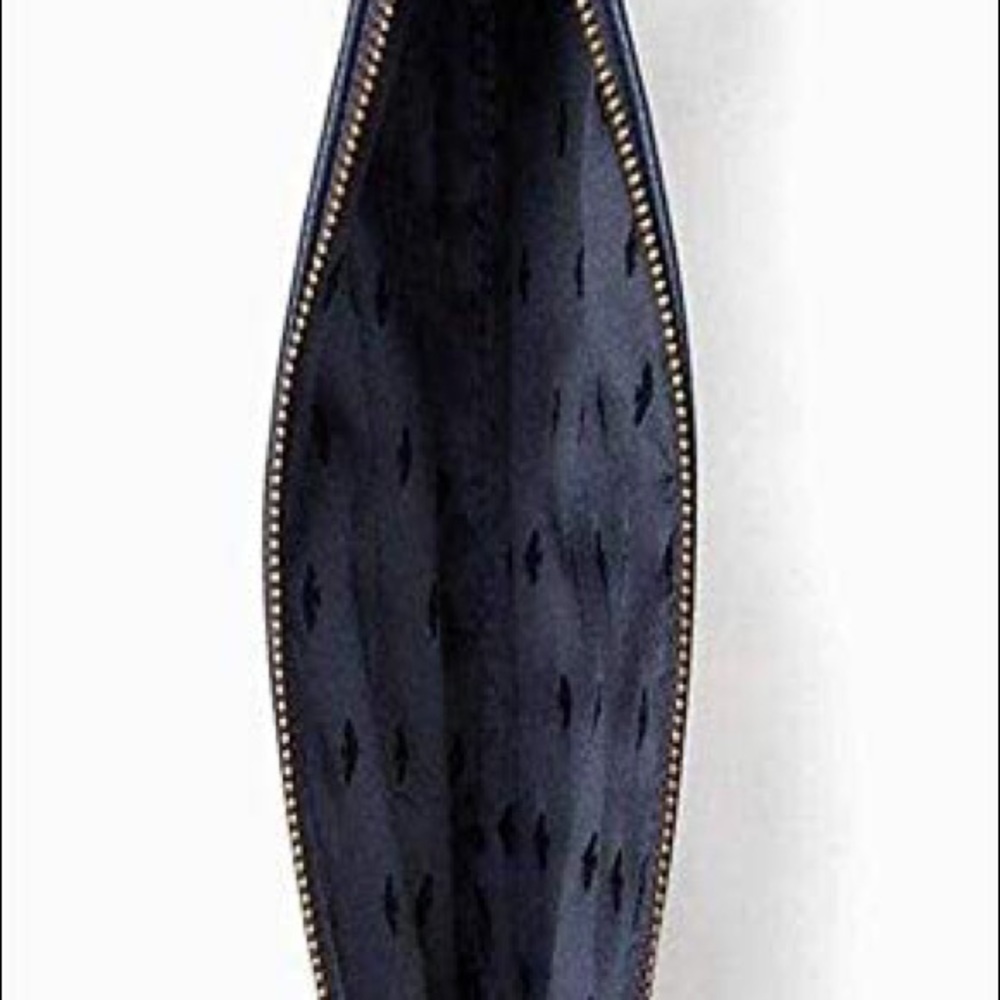 NWT KATE SPADE CLUTCH FABRIC BLUE STRIPE - Picture 2 of 3